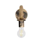 GloboStar® DAKER 01184 Vintage Επιτοίχιο Φωτιστικό Απλίκα Μονόφωτο 1 x E27 IP20 Χάλκινο Μέταλλο Με Μπεζ Σχοινί - Μ21 x Π12 x Υ16cm - Image 4
