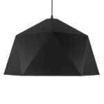 GloboStar® HEXAGON 01195 Μοντέρνο Κρεμαστό Φωτιστικό Καμπάνα Μονόφωτο 1 x E27 IP20 Μαύρο & Χρυσό Μέταλλο - Μ46 x Π46 x Υ25cm - Image 2