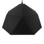 GloboStar® HEXAGON 01195 Μοντέρνο Κρεμαστό Φωτιστικό Καμπάνα Μονόφωτο 1 x E27 IP20 Μαύρο & Χρυσό Μέταλλο - Μ46 x Π46 x Υ25cm - Image 3