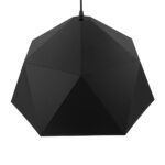GloboStar® HEXAGON 01195 Μοντέρνο Κρεμαστό Φωτιστικό Καμπάνα Μονόφωτο 1 x E27 IP20 Μαύρο & Χρυσό Μέταλλο - Μ46 x Π46 x Υ25cm - Image 4