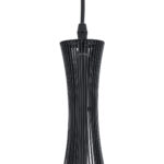 GloboStar® REA 01198 Μοντέρνο Κρεμαστό Φωτιστικό Πλέγμα Μονόφωτο 1 x E27 IP20 Μαύρο Μέταλλο με Λευκό Ύφασμα - Μ30 x Π30 x Υ50cm - Image 7
