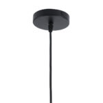 GloboStar® REA 01198 Μοντέρνο Κρεμαστό Φωτιστικό Πλέγμα Μονόφωτο 1 x E27 IP20 Μαύρο Μέταλλο με Λευκό Ύφασμα - Μ30 x Π30 x Υ50cm - Image 8