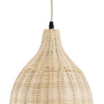 GloboStar® BAHAMAS 01202 Boho Κρεμαστό Φωτιστικό Καμπάνα Μονόφωτο 1 x E27 IP20 Μπεζ Ξύλο - Μ30 x Π30 x Υ40cm - Image 7
