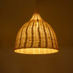 GloboStar® BAHAMAS 01203 Boho Κρεμαστό Φωτιστικό Καμπάνα Μονόφωτο 1 x E27 IP20 Μπεζ Ξύλο - Μ45 x Π45 x Υ47cm - Image 2