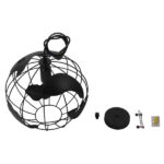 GloboStar® EARTH 01205 Vintage Κρεμαστό Φωτιστικό Φιγούρα Μονόφωτο 1 x E27 IP20 Μαύρο Μέταλλο - Μ30 x Π30 x Υ30cm - Image 8