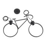 GloboStar® BIKE 01213 Vintage Κρεμαστό Φωτιστικό Φιγούρα Δίφωτο 2 x E27 IP20 Μαύρο Μέταλλο - Μ67 x Π3.5 x Υ41cm - Image 8