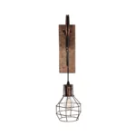 GloboStar® RYDON 01216 Vintage Επιτοίχιο Φωτιστικό Απλίκα Μονόφωτο 1 x E27 IP20 Χάλκινο Μέταλλο - Μ15 x Π24 x Υ70cm - Image 4