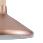 GloboStar® FERCLA 01223 Μοντέρνο Κρεμαστό Φωτιστικό Καμπάνα Μονόφωτο 1 x E27 IP20 Χάλκινο & Λευκό Μέταλλο - Μ40 x Π40 x Υ30cm - Image 8