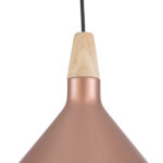 GloboStar® FERCLA 01224 Μοντέρνο Κρεμαστό Φωτιστικό Καμπάνα Μονόφωτο 1 x E27 IP20 Χάλκινο & Λευκό Μέταλλο - Μ27 x Π27 x Υ25cm - Image 7
