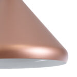 GloboStar® FERCLA 01224 Μοντέρνο Κρεμαστό Φωτιστικό Καμπάνα Μονόφωτο 1 x E27 IP20 Χάλκινο & Λευκό Μέταλλο - Μ27 x Π27 x Υ25cm - Image 8