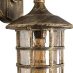 GloboStar® PHAROS 01228 Vintage Επιτοίχιο Φωτιστικό Απλίκα Μονόφωτο 1 x E27 IP20 Mπρούτζινο Μέταλλο - Μ17 x Π19 x Υ29cm - Image 6