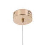 GloboStar® JADORE 01232 Μοντέρνο Κρεμαστό Φωτιστικό Ανάρτηση LED 5W 400lm 120°AC 220-240V IP20 Θερμό Λευκό 3000K Χάλκινο Μέταλλο με Διάφανο Γυαλί - Μ8 x Π8 x Υ26cm - 2 Χρόνια Εγγύηση - Image 9