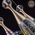 GloboStar® JADORE 01232 Μοντέρνο Κρεμαστό Φωτιστικό Ανάρτηση LED 5W 400lm 120°AC 220-240V IP20 Θερμό Λευκό 3000K Χάλκινο Μέταλλο με Διάφανο Γυαλί - Μ8 x Π8 x Υ26cm - 2 Χρόνια Εγγύηση - Image 12