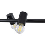 GloboStar® ALFREDA 01242 Μοντέρνο Κρεμαστό Φωτιστικό Ράγα Πολύφωτο 10 x E27 IP20 Μαύρο Μέταλλο - Μ140 x Π18 x Υ7cm - Image 7