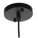 GloboStar® VALLETE 01258 Μοντέρνο Κρεμαστό Φωτιστικό Καμπάνα Μονόφωτο 1 x E27 IP20 Μαύρο Μέταλλο με Μπεζ Ξύλο - Μ45 x Π45 x Υ27cm - Image 6