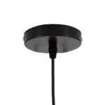 GloboStar® VILI 01261 Μοντέρνο Κρεμαστό Φωτιστικό Καμπάνα Μονόφωτο 1 x E27 IP20 Μαύρο & Μπεζ Μέταλλο - Μ35 x Π35 x Υ27cm - Image 8