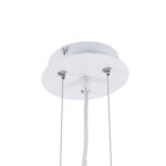GloboStar® SERENIA 01271 Μοντέρνο Κρεμαστό Φωτιστικό Καμπάνα Μονόφωτο 1 x E27 IP20 Λευκό Μέταλλο με Λευκό Γύψο - Μ60 x Π60 x Υ30cm - Image 9