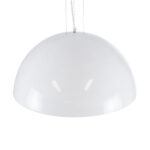 GloboStar® SERENIA 01271 Μοντέρνο Κρεμαστό Φωτιστικό Καμπάνα Μονόφωτο 1 x E27 IP20 Λευκό Μέταλλο με Λευκό Γύψο - Μ60 x Π60 x Υ30cm - Image 6