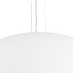 GloboStar® SERENIA 01273 Μοντέρνο Κρεμαστό Φωτιστικό Καμπάνα Μονόφωτο 1 x E27 IP20 Λευκό Μέταλλο με Λευκό Γύψο - Μ90 x Π90 x Y40cm - Image 7