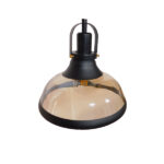 GloboStar® BILLIARD SERIES 01280 Vintage Κρεμαστό Φωτιστικό Φιγούρα Τρίφωτο 3 x E27 IP20 Mαύρο Μέταλλο με Μελί Γυαλί - Μ96 x Π25 x Υ30cm - Image 8