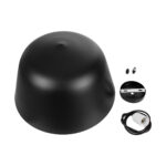 GloboStar® UPVALE 01281 Μοντέρνο Κρεμαστό Φωτιστικό Καμπάνα Μονόφωτο 1 x E27 IP20 Μαύρο & Λευκό Μέταλλο - Μ40 x Π40 x Υ24cm - Image 9