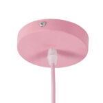 GloboStar® UPVALE 01284 Μοντέρνο Κρεμαστό Φωτιστικό Καμπάνα Μονόφωτο 1 x E27 IP20 Ροζ & Λευκό Μέταλλο - Μ40 x Π40 x Υ24cm - Image 8