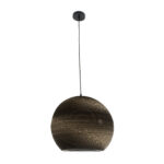 GloboStar® SANTORINI 01289 Boho Κρεμαστό Φωτιστικό Μπάλα Μονόφωτο 1 x E27 IP20 3D Καφέ Χαρτί - Μ40 x Π40 x Y34cm - Image 3