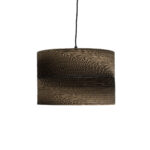 GloboStar® SANTORINI 01290 Boho Κρεμαστό Φωτιστικό Καπέλο Μονόφωτο 1 x E27 IP20 3D Καφέ Χαρτί - Μ30 x Π30 x Y20cm - Image 4