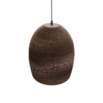 GloboStar® SANTORINI 01296 Boho Κρεμαστό Φωτιστικό Καμπάνα Μονόφωτο 1 x E27 IP20 3D Καφέ Χαρτί - Μ35 x Π35 x Υ40cm - Image 6