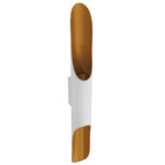 GLOBOSTAR® ESTERINA 01303 Μοντέρνο Φωτιστικό Τοίχου - Απλίκα με Ντουί 2 x E27 AC 220-240V IP20 - Λευκό & Χρυσό - Μ5.5 x Π8 x Υ60cm - Image 2