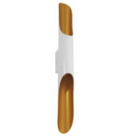 GLOBOSTAR® ESTERINA 01303 Μοντέρνο Φωτιστικό Τοίχου - Απλίκα με Ντουί 2 x E27 AC 220-240V IP20 - Λευκό & Χρυσό - Μ5.5 x Π8 x Υ60cm - Image 3