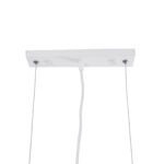 GloboStar® ESTERINA 01305 Μοντέρνο Κρεμαστό Φωτιστικό Ανάρτηση Δίφωτο 2 x E27 IP20 Λευκό & Χρυσό Μέταλλο - Μ60 x Π6 x Υ6cm - Image 9