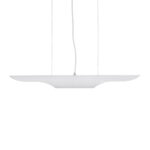 GloboStar® ESTERINA 01305 Μοντέρνο Κρεμαστό Φωτιστικό Ανάρτηση Δίφωτο 2 x E27 IP20 Λευκό & Χρυσό Μέταλλο - Μ60 x Π6 x Υ6cm - Image 4