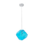 GloboStar® RINA 01306 Μοντέρνο Κρεμαστό Φωτιστικό Μπάλα Μονόφωτο 1 x G9 IP20 Γαλάζιο Γυαλί - Μ20 x Π20 x Υ20cm - Image 3