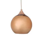 GloboStar® CANDELA 01309 Μοντέρνο Κρεμαστό Φωτιστικό Μπάλα Μονόφωτο 1 x E27 IP20 Χάλκινο Γυαλί - Μ15 x Π15 x Υ13cm - Image 4