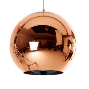 GloboStar® INFINITA 01310 Μοντέρνο Κρεμαστό Φωτιστικό Μπάλα Μονόφωτο 1 x E27 IP20 Χάλκινο Γυαλί - Μ30 x Π30 x Υ27cm