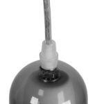 GloboStar® BOSSANOVA 01313 Μοντέρνο Κρεμαστό Φωτιστικό Ανάρτηση Μονόφωτο 1 x E27 IP20 Γκρι Γυαλί - Μ18 x Π18 x Υ23cm - Image 7