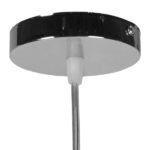 GloboStar® BOSSANOVA 01313 Μοντέρνο Κρεμαστό Φωτιστικό Ανάρτηση Μονόφωτο 1 x E27 IP20 Γκρι Γυαλί - Μ18 x Π18 x Υ23cm - Image 8