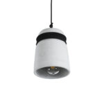 GloboStar® TRIBECA 01320 Μοντέρνο Κρεμαστό Φωτιστικό Καμπάνα Μονόφωτο 1 x E27 IP20 Γκρι Τσιμέντο - Μ20 x Π20 x Υ26cm - Image 4
