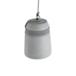 GloboStar® TRIBECA 01321 Μοντέρνο Κρεμαστό Φωτιστικό Καμπάνα Μονόφωτο 1 x E27 IP20 Γκρι Τσιμέντο - Μ20 x Π20 x Υ26cm - Image 5