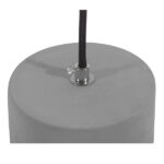 GloboStar® DURANT 01323 Μοντέρνο Κρεμαστό Φωτιστικό Πλέγμα Μονόφωτο 1 x E27 IP20 Γκρι Τσιμέντο με Μπεζ Μέταλλο - Μ25 x Π25 x Υ31cm - Image 7