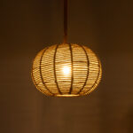 GloboStar® MANDALA 01331 Vintage Κρεμαστό Φωτιστικό Πλέγμα Μονόφωτο 1 x E27 IP20 Μπεζ Σχοινί - Μ40 x Π40 x Υ33cm - Image 3