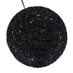 GloboStar® OCEANA 01338 Μοντέρνο Επιτραπέζιο Φωτιστικό Πορτατίφ Μονόφωτο Μαύρο Ξύλινο Ψάθινο Rattan Φ20 x Υ22cm - Image 5