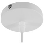GloboStar® LUNE 01339 Μοντέρνο Κρεμαστό Φωτιστικό Καμπάνα Μονόφωτο 1 x E27 IP20 Λευκό & Χρυσό Μέταλλο - Μ40 x Π40 x Υ20cm - Image 6