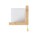 GloboStar® AMITY 01365 Μοντέρνο Επιτοίχιο Φωτιστικό Απλίκα Μονόφωτο 1 x E27 IP20 Μπεζ Ξύλο με Λευκό Γυαλί - Μ30 x Π14.5 x Υ15cm - Image 6