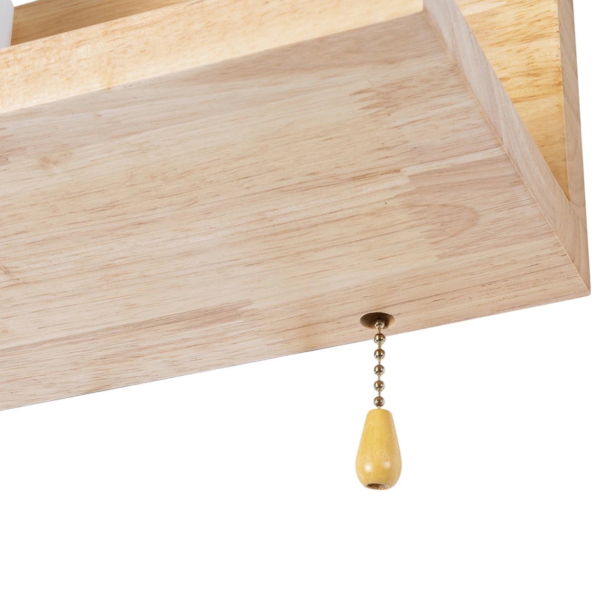 GloboStar® AMITY 01365 Μοντέρνο Επιτοίχιο Φωτιστικό Απλίκα Μονόφωτο 1 x E27 IP20 Μπεζ Ξύλο με Λευκό Γυαλί - Μ30 x Π14.5 x Υ15cm - Image 8