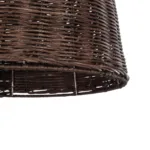 GloboStar® BAHAMAS 01367 Boho Κρεμαστό Φωτιστικό Καμπάνα Μονόφωτο 1 x E27 IP20 Καφέ Ξύλο - Μ30 x Π30 x Υ40cm - Image 6