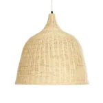 GloboStar® BAHAMAS 01370 Boho Κρεμαστό Φωτιστικό Καμπάνα Μονόφωτο 1 x E27 IP20 Μπεζ Ξύλο - Μ60 x Π60 x Υ60cm - Image 4