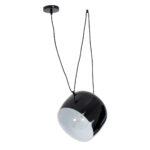 GloboStar® JASPER 01373 Μοντέρνο Κρεμαστό Φωτιστικό Ανάρτηση Μονόφωτο 1 x E27 IP20 Μαύρο & Λευκό Μέταλλο - Μ26.5 x Π26.5 x Υ20.5cm - Image 3