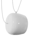 GloboStar® JASPER 01374 Μοντέρνο Κρεμαστό Φωτιστικό Ανάρτηση Μονόφωτο 1 x E27 IP20 Λευκό Μέταλλο - Μ25 x Π25 x Υ22cm - Image 2